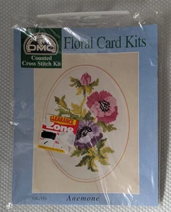 DmMC counted cross stitch - Anemone - Chart and mount card - Picture 1 of 2