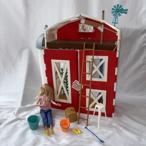 Barbie Doll Mattel Sweet Orchard Farm Red Barn Play Set Accessories & Doll - Picture 1 of 11