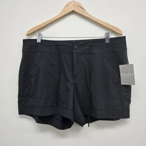 Pantaloncini donna Athleta Rincon nuovi con etichette taglia 14 peso piuma elasticizzati UPF 50+ neri - Foto 1 di 11