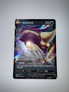 NM Skuntank V 108/195 Silver Tempest Sword Shield Pokemon card Holo Rare SWSH12 - Imagen 1 de 3