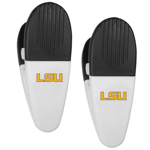LSU Tigers Magnetic Chip Clip 2 Pack [NEW] Snack Bag Treat Magnet Cover