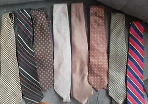[Lot of 8] Men's Ties - 7 Stafford & 1 Land's End - Made in Italy FREE SHIPPING - Picture 1 of 3