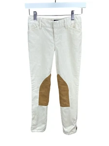 Ralph Lauren, Girls' Corduroy Jodhpur Pants, Ivory, Size 10 - Picture 1 of 4
