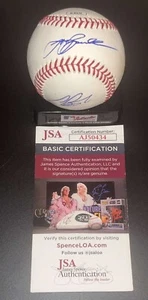 Jeff Bagwell Craig Biggio Signed Baseball Houston Astros HOF JSA COA - Picture 1 of 1