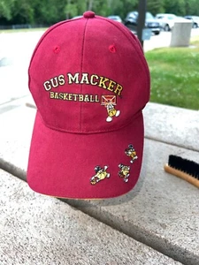 Gus Macker Basketball Maroon Yellow/Orange Black Hat Cap Hook Loop embroidered - Picture 1 of 12