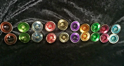 Italian Enameled Metallic Like Button 27mm 10 colours SEHLBACH & WHITING - Image 1 of 4