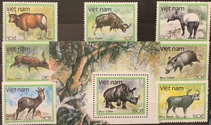 CONJUNTO DE ANIMALES SALVAJES VIETNAM 1988 Y COLECCIÓN S/S, montada sin montar o nunca montada, perforada - Imagen 1 de 1