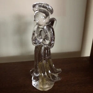 Vintage Made in Taiwan Glas Engel Blattgold betender Schutzender Weihnachten  - Bild 1 von 13