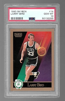 БАСКЕТБОЛЬНАЯ КАРТОЧКА 1990 SKYBOX NO14 HOF LARRY BIRD PSA 10 GEM КАК НОВАЯ BOSTON CELTICS - Изображение 1 из 4