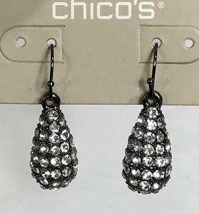 Pendientes colgantes Chico's Layla pavé gota - nuevos con etiquetas - Imagen 1 de 15