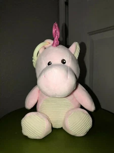 Kellytoy Baby 9" Plush Unicorn Stuffed Animal Pink Rattle Toy - Picture 1 of 5