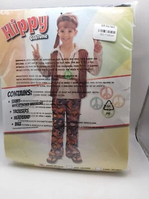 VESTIDO DE FANTASÍA - Disfraz Hippy - Mediano 122-134cm (H11) Foto 1 de 3