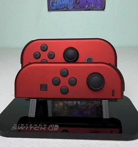 Soft Touch Scarlet Red - Black Accents - Custom Joycons for the Nintendo Switch - Picture 1 of 5