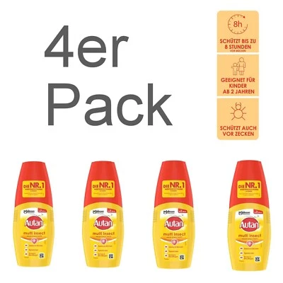 S. C. JOHNSON & SON, INC. 4er Pack Autan Multi Insect Insektenschutz Pumpspray 100ml Mücken Tigermücken