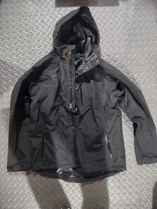 MOUNTAIN WAREHOUSE Men's Bachill Waterproof Jacket Hardshell Black Large - Picture 1 of 6