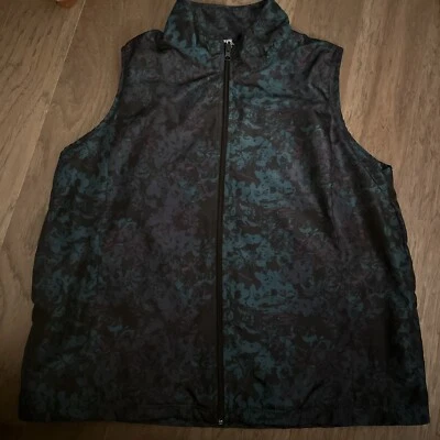LEE RIDERS REVERSIBLE VEST FULL ZIP BLACK/GREEN TWO POCKETS JACKET XL - Image 1 of 2