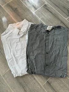 J Crew Herren Größe Large Paket 2 Hemden kariert klassisch Langarm Button-Down-Klinge - Bild 1 von 13