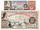 RARE WW2 PARIS LOTTERY NOTE(S) for REBIRTH OF FRANCE! Topless Lady PRICED SINGLY