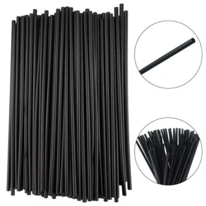 Schwarz Einweg-Strohhalme PP-Material Cocktail Strohhalme Kunststoff rohre - Bild 1 von 9