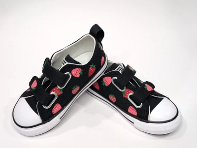 Converse CTAS 2V OX Black/Red/Pink Toddler Girl's Sneakers-Size 5/7/8/9/10 NWB - Image 1 of 4