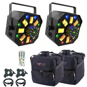 (2) Chauvet DJ Swarm Wash FX ILS Effect Fixtures with Laser & Strobe - Picture 1 of 12