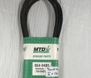 Cinturón MTD original FABRICANTE DE EQUIPOS ORIGINALES 954-0491, 754-0491 (1/2""X131""), (4 L 1/2"" DE ANCHO, 5/16"" DE ALTO) - Imagen 1 de 3
