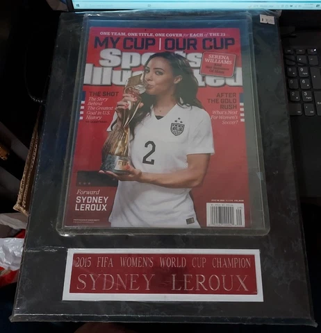 SYDNEY LEROUX USA W.C. Sports ill Mag. in a 12x15 Plaque with an Engraved Plate Cover