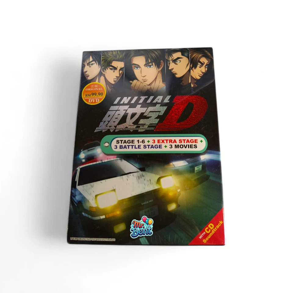 DVD Anime Initial D Stage 1 - 6 Final Stage 3extra & Battle Stage 3 Movie