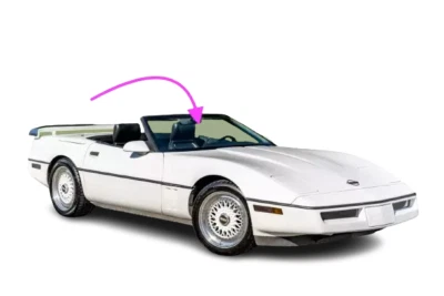 适合:1984 - 1990 雪佛兰科尔维特 2 门可调式/2D 双门轿跑车前挡风玻璃 — 第 1/4 张图片