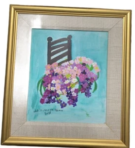 Sammlerstück haitianisches Gemälde in Holztafel signiert JEANNE ELiE JOSEPH RIGAUD - 1988 - Bild 1 von 7