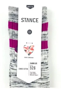 Stance Cotton Socks Girls Collection Stripe Crew Size Youth Size 11-1 - Picture 1 of 5