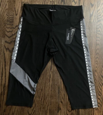 Pantalones deportivos Bebe para mujer talla 2X negros absorbentes deportivos pantalones capri de secado rápido nuevos Foto 1 de 4