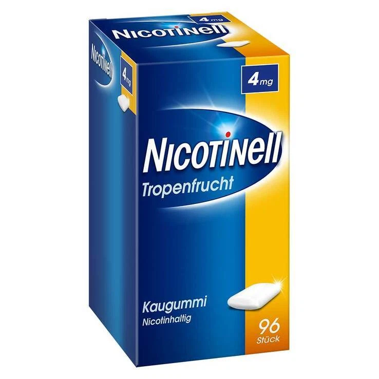 NICOTINELL Kaugummi 4 mg Tropenfrucht · 96 St · PZN 09916717 - Bild 1 von 1