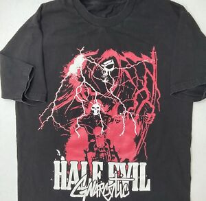 Half Evil x Gnarcotic T-Shirt Highway To Hell Graphic Tee Reaper Men Sz L RARE