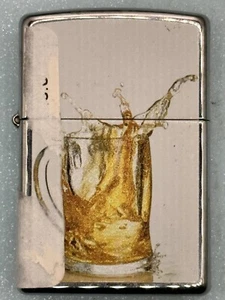 2013 Whiskey Glass Bourbon High Polish Chrome Zippo Lighter NEW - Picture 1 of 5