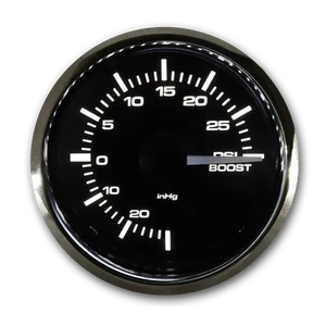 MGS 52mm Eléctrico Boost / Medidor de Vacío -30~0 inHg / 0~30 PSI Blanco y Ámbar LED - Imagen 1 de 9