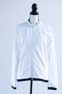 FILA Size XL Women`s Tennis Jacket White with Navy Trim - Picture 1 of 7