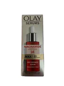 Suero antiarrugas Olay Niacinamida + Péptidos 24 MAX 2X PÉPTIDOS 1,3 OZ ¡NUEVO! - Imagen 1 de 1