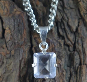 9.35 Ct Natural Emerald Cut White Montana Sapphire Gemstone Certified Pendant - Bild 1 von 7