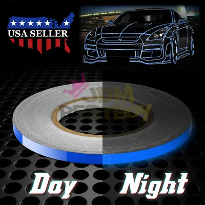 EZAUTOWRAP Blue Reflective Tape Safety Self Adhesive Striping Sticker 150FT Roll 1Cm