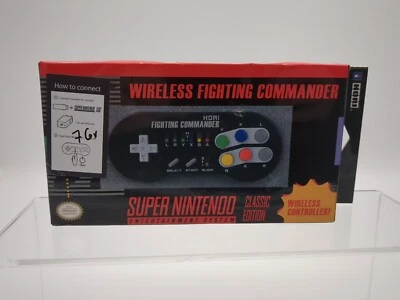 SEALED Fighting Commander Wireless Controller Super Nintendo Classic - BOX WEAR - Image 1 of 4
