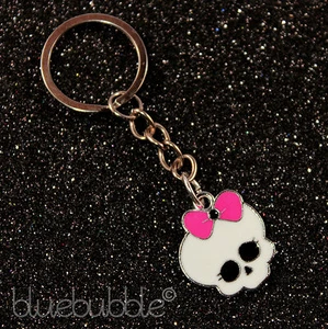 LLAVERO FUNKY PUNK CALAVERA LINDO KITSCH CABEZA ESQUELETO GÓTICO RETRO ROCK CHICK REGALO - Imagen 1 de 2