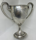 Impressive 1907 Ridgewood Nj Sterling Silver Loving Cup Tennis Trophy 424 Grams