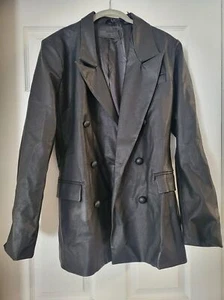 BLANKNYC Vegan Leather Blazer Medium - Picture 1 of 4