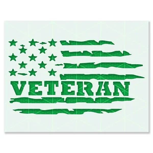 Army Veteran Stencil – Military, Patriotic, USA, Soldier, Freedom, Memorial Art - Picture 1 of 5
