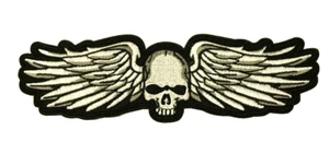 Aufnäher & Bügelbild Kleidung Jacken Mantel Motorrad RIDE ANGEL SKULL # A644 - Bild 1 von 3