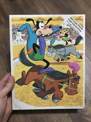 Walt Disney GOOFY JIGSAW PUZZLE 100 Large Pcs Whitman 4605 Vintage 1978 Mickey - Image 1 of 4