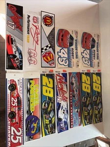 Konvolut 12 Vintage Nascar Autoaufkleber verschiedene Treiber - Bild 1 von 6
