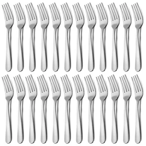 24-Piece Dinner Forks Set, 7.1 Inches Stainless Steel Forks Silverware, Durab... - Picture 1 of 6