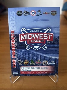2025 Midwest League Top Prospects Cover Card - Picture 1 of 2